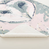 Flippiges Eulen-Porträt Sherpadecke (3/4)