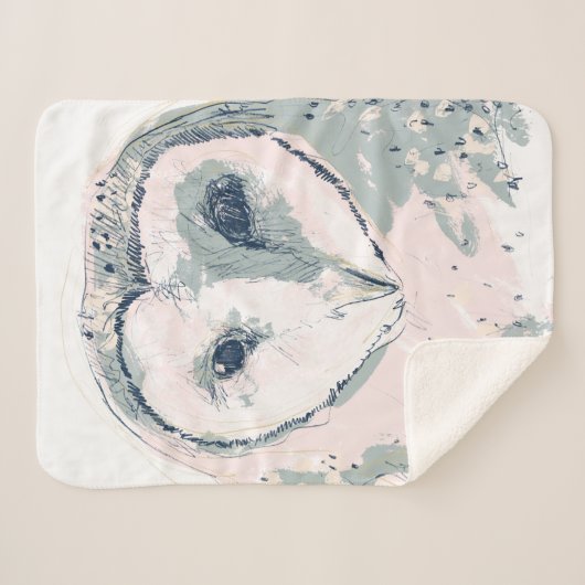 Flippiges Eulen-Porträt Sherpadecke (Vorderseite (Horizontal))