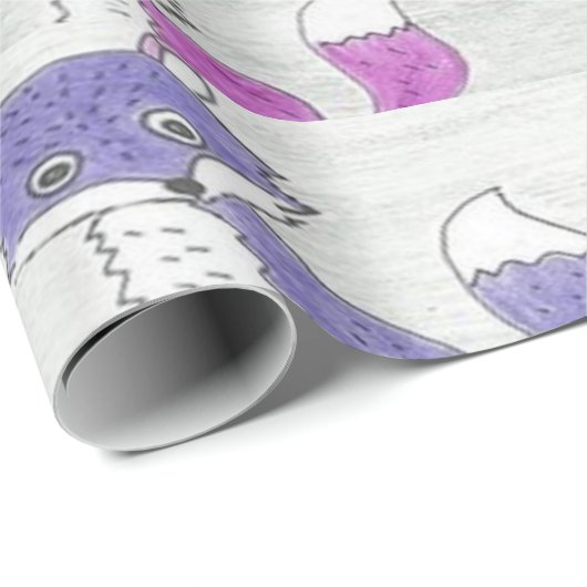 Flippiges Fuchs-Muster Geschenkpapier (Rolleneckpunkt)