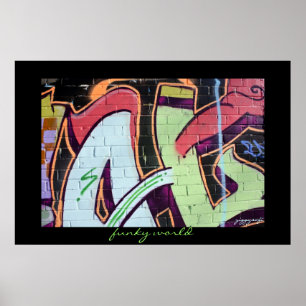 flippiges Graffitiplakat Poster