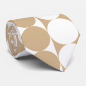 Flippiges großes TAN und Weiß-Punkt-Krawatte Krawatte (Gerollt)