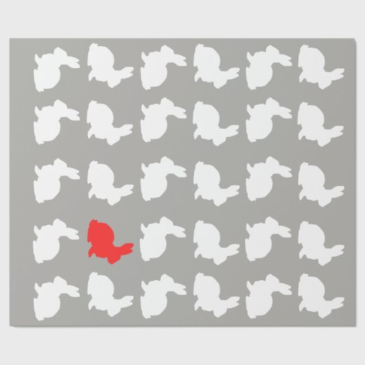 Flippiges Häschen-Packpapier Geschenkpapier (Flach)