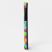 Flippiges helles buntes Pixel-Mosaik Case-Mate iPhone Hülle (Hinten/Links)