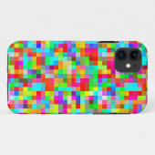 Flippiges helles buntes Pixel-Mosaik Case-Mate iPhone Hülle (Rückseite (Horizontal))