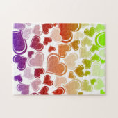 Flippiges helles Herz-Muster Puzzle (Horizontal)