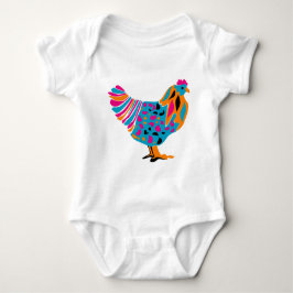 Flippiges helles Huhn Baby Strampler