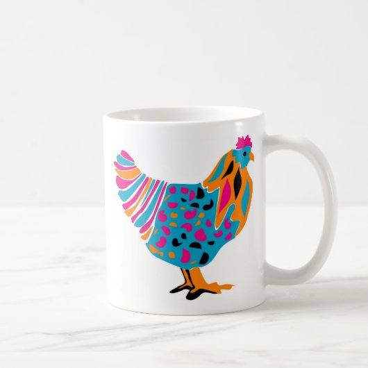 Flippiges helles Huhn Kaffeetasse (Rechts)