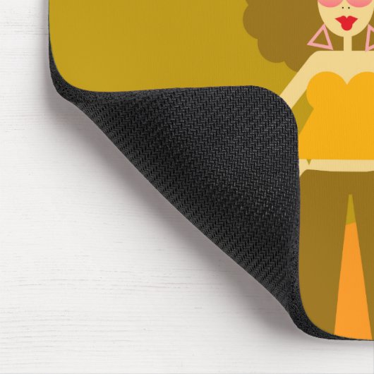 Flippiges Hippie-Mädchen Mousepad (Ecke)
