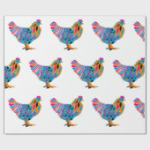 Flippiges Huhn-Packpapier Geschenkpapier (Flach)