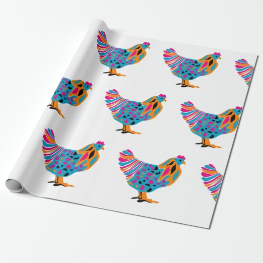 Flippiges Huhn-Packpapier Geschenkpapier (Ungerollt)