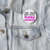 Flippiges Huhn-Rosa Button (Beispiel)
