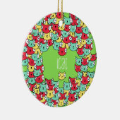 Flippiges Katzenmuster Keramikornament (Rechts)