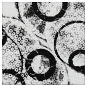 Flippiges Kreis-Gewebe in Schwarzweiss Stoff (Nahaufnahme)