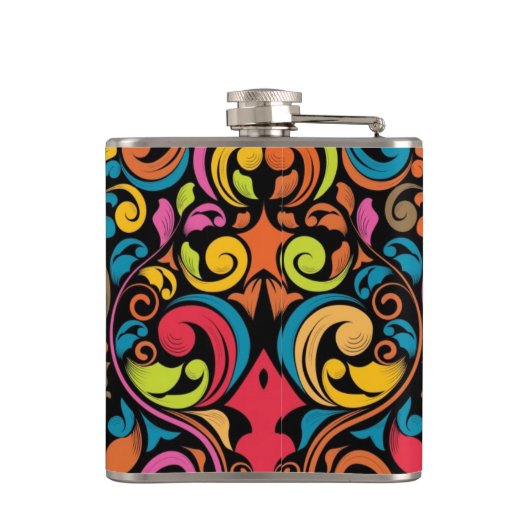 Flippiges Muster Flachmann (Rückseite)