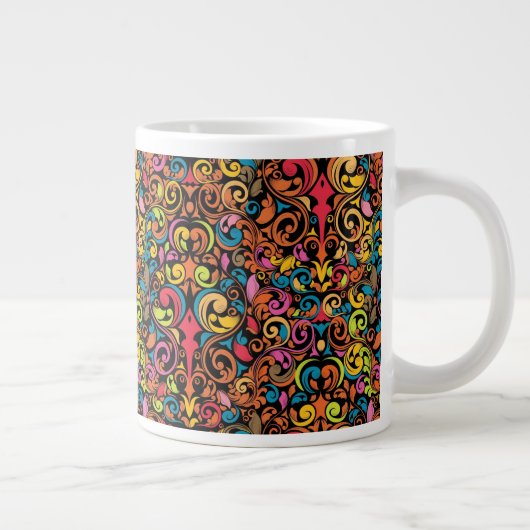 Flippiges Muster Jumbo-Tasse (Rechts)