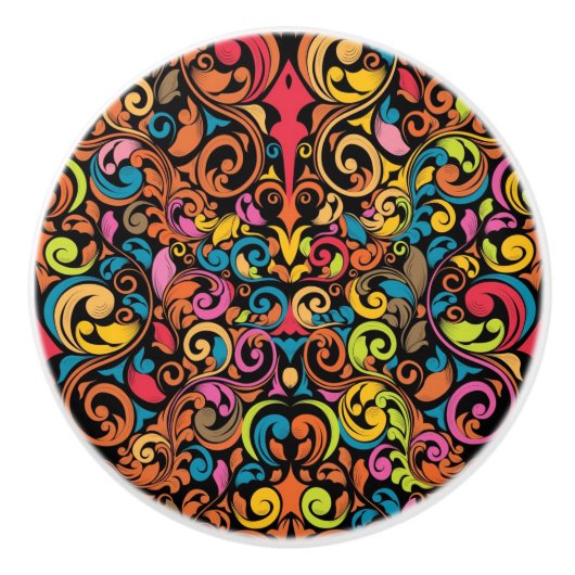 Flippiges Muster Keramikknauf (Vorderseite)