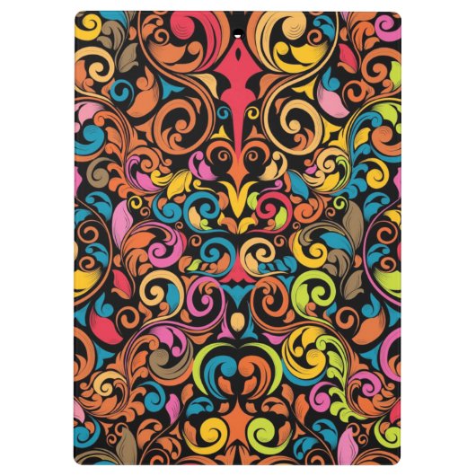 Flippiges Muster Klemmbrett (Rückseite)