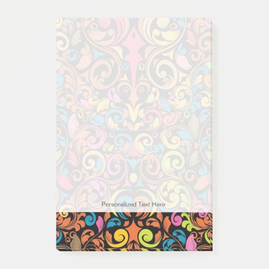 Flippiges Muster Post-it Klebezettel (Vorderseite)