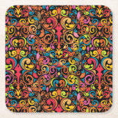 Flippiges Muster Rechteckiger Pappuntersetzer (Vorderseite)