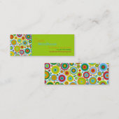 Flippiges Punkt-Grün Mini Visitenkarte (Vorne/Hinten)