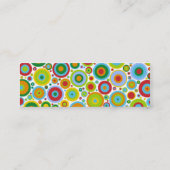 Flippiges Punkt-Grün Mini Visitenkarte (Rückseite)