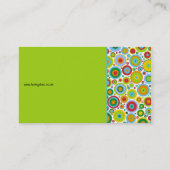 Flippiges Punkt-Grün Visitenkarte (Rückseite)