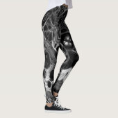 Flippiges Schwarzes u. Weiß Leggings (Rechts)