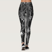 Flippiges Schwarzes u. Weiß Leggings (Rückseite)