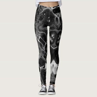 Flippiges Schwarzes u. Weiß Leggings