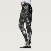 Flippiges Schwarzes u. Weiß Leggings (Links)