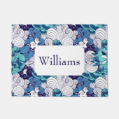 Flippiges Seashell-Muster | addieren Ihren Namen Fußmatte (Vorderseite)