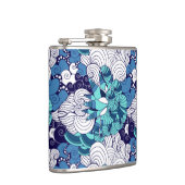 Flippiges Seashell-Muster Flachmann (Rechts)