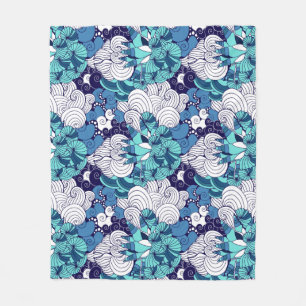 Flippiges Seashell-Muster Fleecedecke