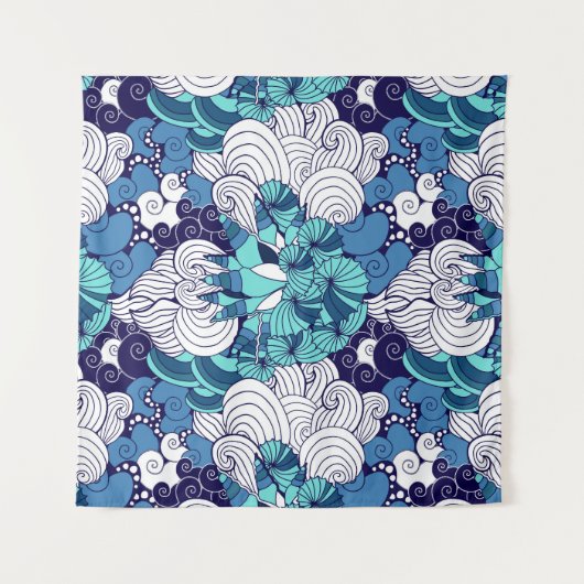 Flippiges Seashell-Muster Wandteppich (Vorderseite (Horizontal))