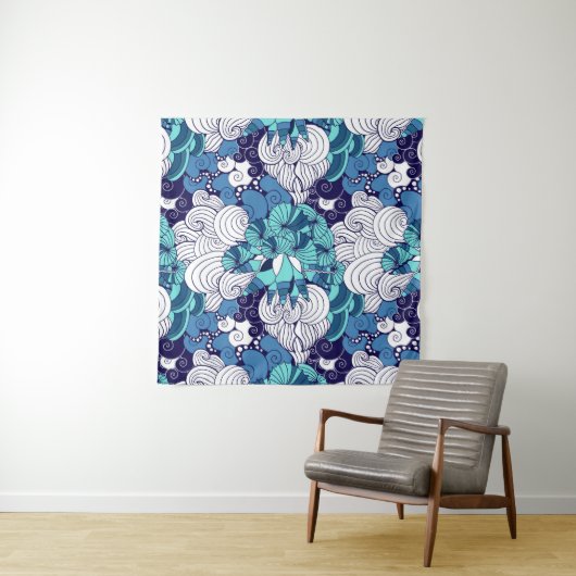 Flippiges Seashell-Muster Wandteppich (Beispiel)