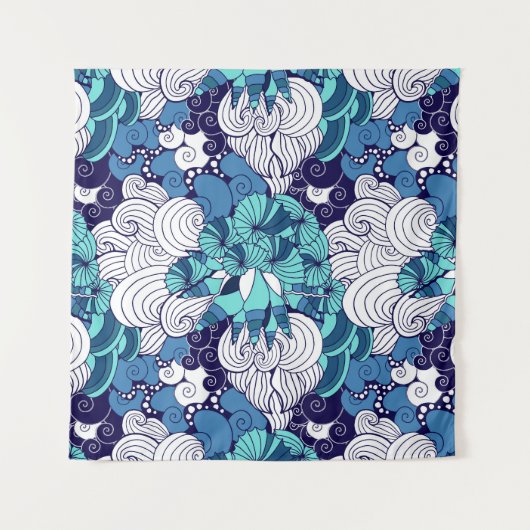 Flippiges Seashell-Muster Wandteppich (Vorderseite)