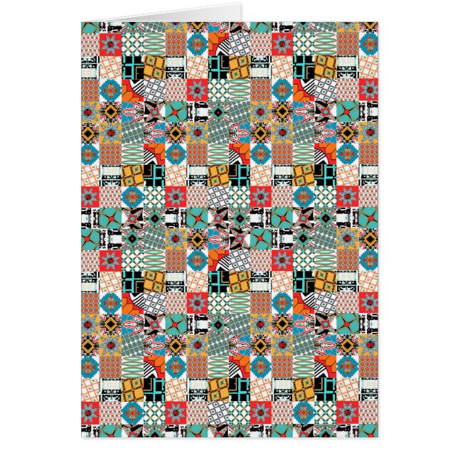 Flippiges Stammes- Patchwork-geometrisches Muster (Vorne)