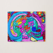 flippiges starkes buntes Hippiepuzzlespiel Puzzle (Horizontal)