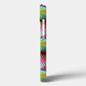 Flippiges, vibrierendes Regenbogen-Monogramm Case-Mate iPhone Hülle (Rückseite / Links)
