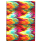 Flippiges, vibrierendes Regenbogen-Monogramm Klemmbrett (Rückseite)