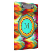 Flippiges, vibrierendes Regenbogen-Monogramm Klemmbrett (Rechts)