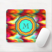 Flippiges, vibrierendes Regenbogen-Monogramm Mousepad (Mit Mouse)