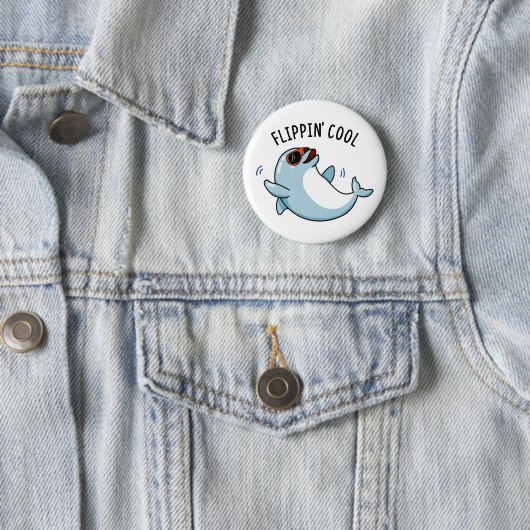 Flippin Cool Funny Dolphin Pub Button (Beispiel)