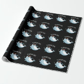 Flippin Cool Funny Dolphin Pun Dark BG Geschenkpapier (Ungerollt)