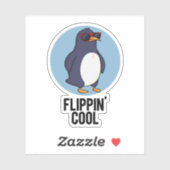 Flippin Cool Funny Pinguin Pun Aufkleber (Blatt)