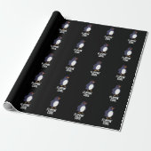 Flippin Cool Funny Pinguin Pun Dark BG Geschenkpapier (Ungerollt)