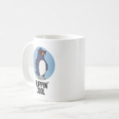 Flippin Cool Funny Pinguin Pun Kaffeetasse (Vorderseite Links)