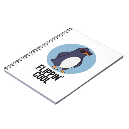 Flippin Cool Funny Pinguin Pun Notizblock (Linke Seite)