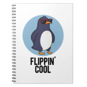 Flippin Cool Funny Pinguin Pun Notizblock (Vorderseite)