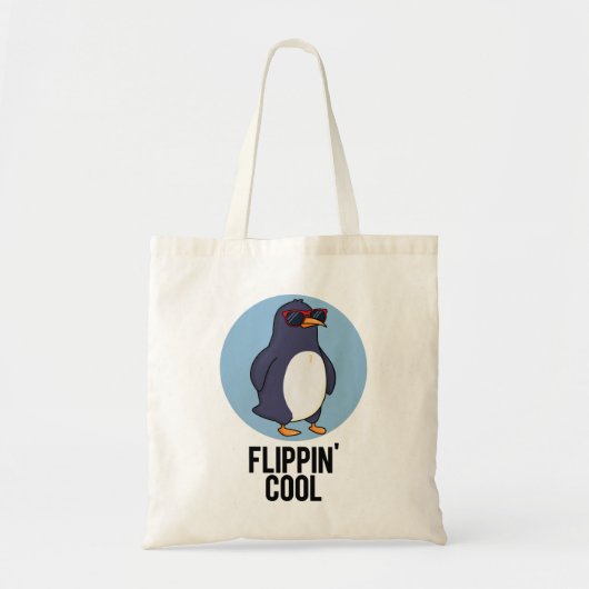 Flippin Cool Funny Pinguin Pun Tragetasche (Vorne)